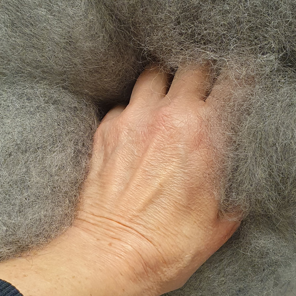 Grå spinnfiber 100g